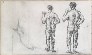 Bagnante maschio in piedi; Atlante di Puget da Paul Cézanne